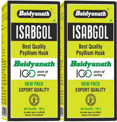 Baidyanath Isabgol Psyllium Husk Powder 100 gm (Pack of 2) Relieves Constipation