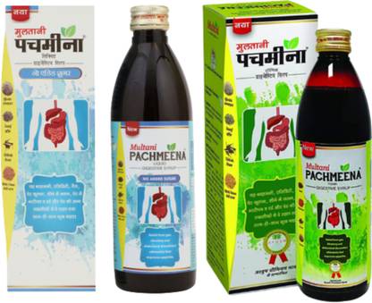 Multani Pachmeena Tonik & Digestive Syrup(Sugar Free) Combo | Relief From gas - 600ml
