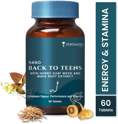 ज़ीरोहार्म Back To Teens With Maca & Safed Musli - 60 Tablets