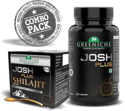 Greeniche Josh Plus Capsules & Resin Combo | For Stamina, Performance & Vitality