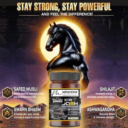 METAVERSE Shilajeet Capsule for Boost Vigour & Vitality 100% Ayurvedic Capsule Men Power