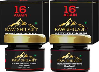 16Again Ayurvedic Shilajit Resin for Strength,Stamina & Endurance-15g