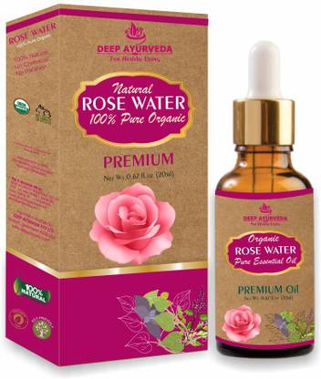 Deep Ayurveda Organic Rose Water (Rosa damascena) |Pack of 2