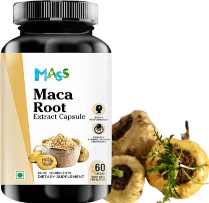 MASS Maca Root Natural bone health low estrogen levels Regular consumption 60 Cap