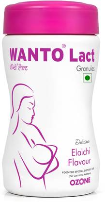WANTO Lact Lactation Supplement for Increasing Breast Milk Elaichi Flavor), Granules
