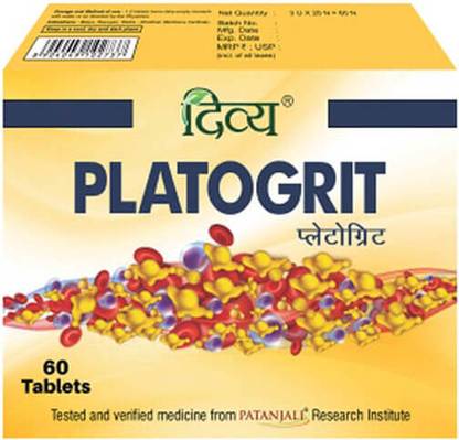 PATANJALI Divya Platogrit – Boost Your Health Naturally! 60 Tablet Pack