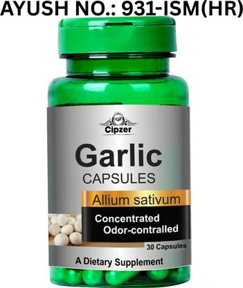 CIPZER Garlic Capsule(30 Caps)-Strengthen immune system,Maintain cholesterol level