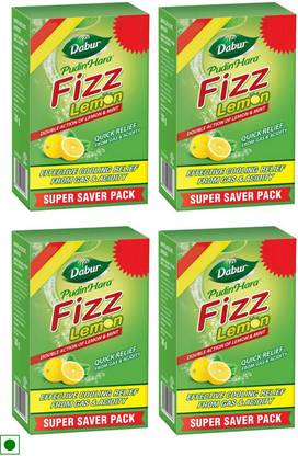 Dabur Lemon Fizz Pudin Hara 5g (Pack of 4)Acidity Quick Relief 24-Sachets