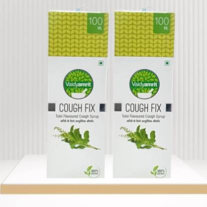 vaidyamrit Cough Fix Tulsi Syrup (Ayurvedic Tulsi Cough Syrup) (Combo Pack) (100 ml + 100 ml = 200 ml)
