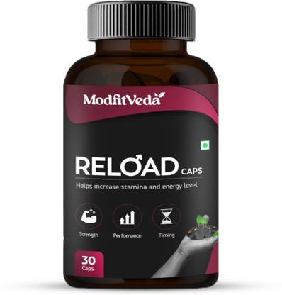 Modfitveda Reload Capsule With Shilajit for Strength, Stamina, Power And Endurance