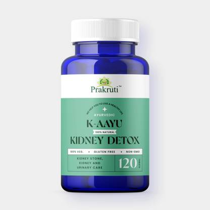 Prakruti Pure Herbs K-AAYU Ayurvedic Tablets For Kidney Stone & Detox, Kidney & Urinary Care