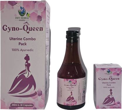 IMFY HERBAL REMEDIES Gyno Queen Uterine Combo Pack Helps To Regulate Menstrual Cycle