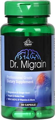 CIPZER Dr. Migrain 60 Capsule , Helps in migraine and severe headache