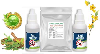 Arogya Ayurveda Kendra Anti Addiction Drops Nasha Mukti Liquid with Deaddiction Powder (Ayurvedic)