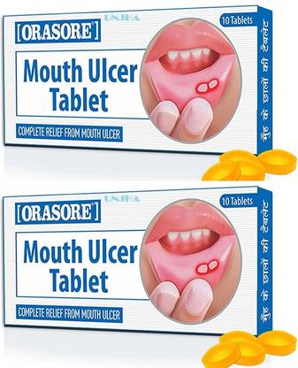 Unjha ORASORE MOUTH ULCER Tablet-(2x10T)