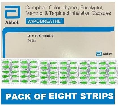 Abbot PHARMA VAPOBREATHE BREATHING INHALANT CAPSULE BREATHING CAPSULE (8*10CAPSULE)