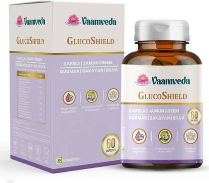 Vaamveda GlucoShield Karela Neem Jamun Blood Sugar Control Diabetic Care Tablet Medicine