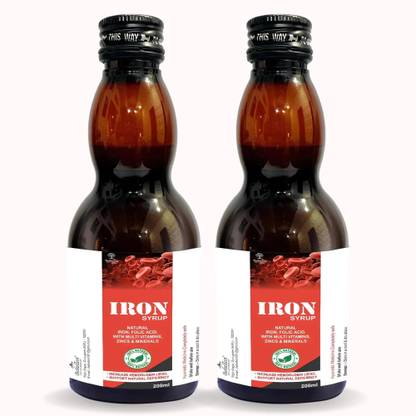 BOBELLON Iron Syrup with Folic Acid, Multi Vitamins, Zinc and Minerals