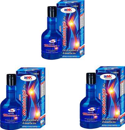 30M Ayurvedic Pain Relief Calm Body Massage Oil ( 3 X 100 ml ) - Joint Pain Relief Oil for knees muscle sciatica body arthritis shoulders( Pack of 3)