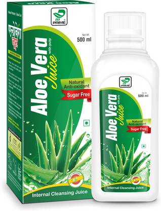 Prime Aloe Vera Juice with Pulp - Herbal, Sugar-Free & Natural Anti-oxidant