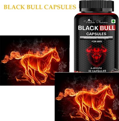visalak pharma Black Bull Capsule for helps to improve stamina, strength and power-(Pack Of 1)