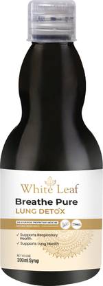 White Leaf Ayurvedic Breathe Pure Lung Detox Syrup 200ml Herbal Supplement Sugar Free Syrup
