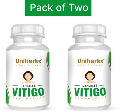 Uniherbs Vitigo Capsule For White Patches, Discolouration, Repigmentation pack of 2