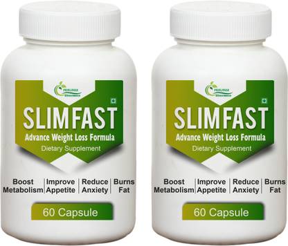 Prirupam Slim Fast Capsules Weight Loss Supplement, 100% Natural 60 Caps (60 Tablets)