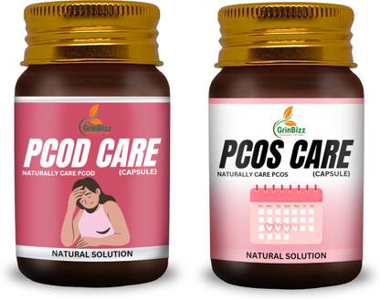 grinbizz Combo Of PCOS & PCOD For Delayed Irregular Periods/Menstrual Cramps, Mood Swings