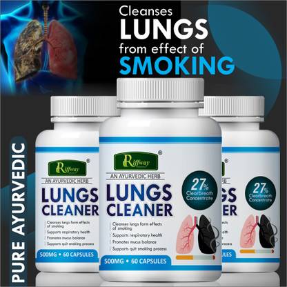 Riffway Lungs Cleaner Health Medicine : Lungs Capsule For Smokers Detox Lungs
