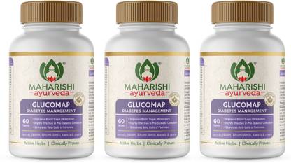 MAHARISHI ayurveda Glucomap, Diabetes Management, Jamun, Karela, Neem, Control Blood Sugar levels