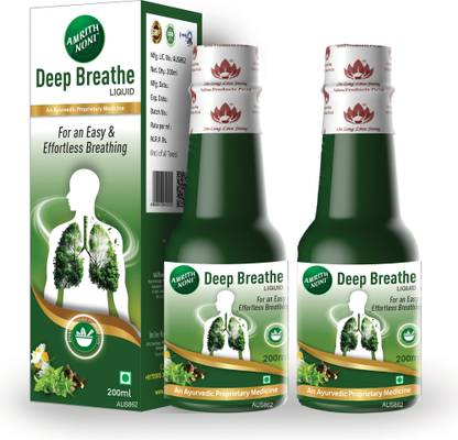 AMRITH NONI Deep Breathe Liquid 200ml |Ayurvedic Asthma Care Juice with Vasa, Pippali & more