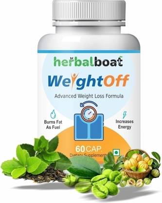 herbalboat WEIGHT OFF, 60N, Reduce Fat, Get Slim Body, Fast result, Organic & 100%Ayurvedic