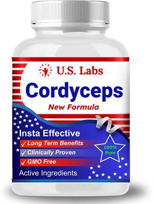 US Labs Himalayan Militaris Cordyceps Capsules - Keeda Jadi Mushroom Extract