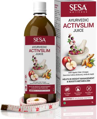 SESA Ayurvedic ActivSlim Juice | Apple Cider Vinegar and Herbs | Helps in Weight Loss