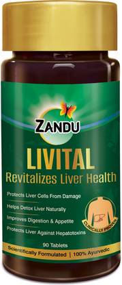 ZANDU Livital Tablets Scientifically Tested|100% Ayurvedic|Beneficial in Fatty Liver
