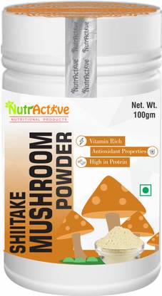NutrActive Shiitake Mushroom Extract Powder,Lentinula Edodes,Rich In Vitmin D,Elixir ofLife