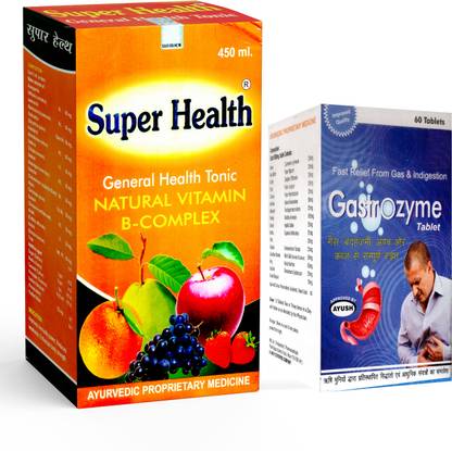 BAYWAY AYURVEDA Super Health & Gastrozyme: Multivitamin & Gas Relief Tablet for Family Wellness