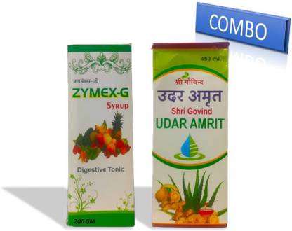 ZYMEX-G syrup 200 ml with Udar Amrit Syrup 450 ml
