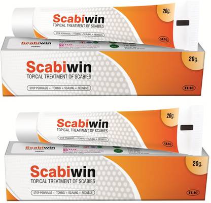Trio Scabiwin Ointment, 20GR, Pack Of 2 (Stop Psoriasis,Itching,Scaling,Redness)