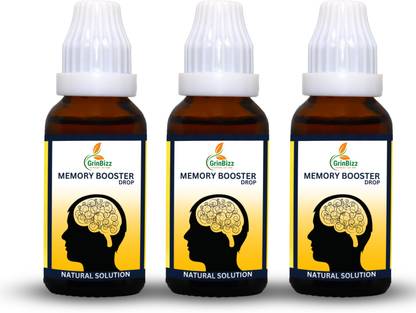grinbizz Memory Booster Drop-Brain Memory Booster Mind Focus Mood-For Adults & Kids