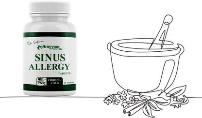 Dr.Satnam's Arogyam Ayurveda Sinus Allergy Tablets for runny nose, sneezing, itching and Relief (60 Tablets)