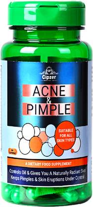 CIPZER Acne & Pimples 60 Capsules Enhances Beauty, Aids in Acne & Pimple Removal