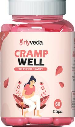 Girlyveda Cramp Well Capsule For Pain Free Periods | Regularize Period Cycle |