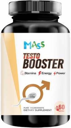 MASS Testo Booster Ultimate Test Booster for Men, Growth Hormone Support 60 Capsules