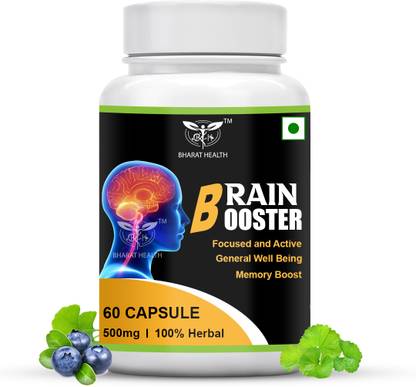 BHARAT HEALTH Brain Booster Supplement for Memory Booster 100% Ayurvedic (60 Capsule)