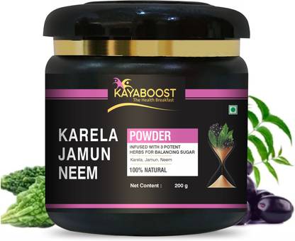 KAYABOOST Karela Jamun Neem Powder - 200g | Ayurvedic Health Powder For Diabetic Care