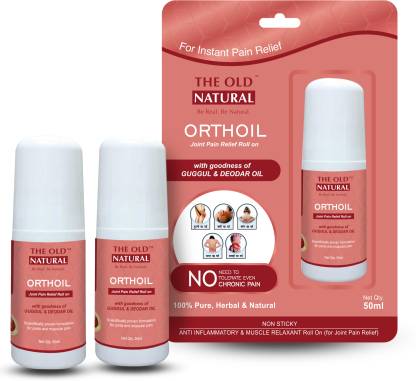 The Old Natural Orthoil Roll on I For Joint Pain Relief  (Pack of 2)