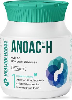 Healing Hands Anoac-H Tablet Patented Advanced Piles & Fissure Relief - Pain Bleeding Swelling