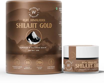 Wellbeing Nutrition Pure Himalayan Shilajit Gold Resin for Strength, Stamina, Performance & Vitality